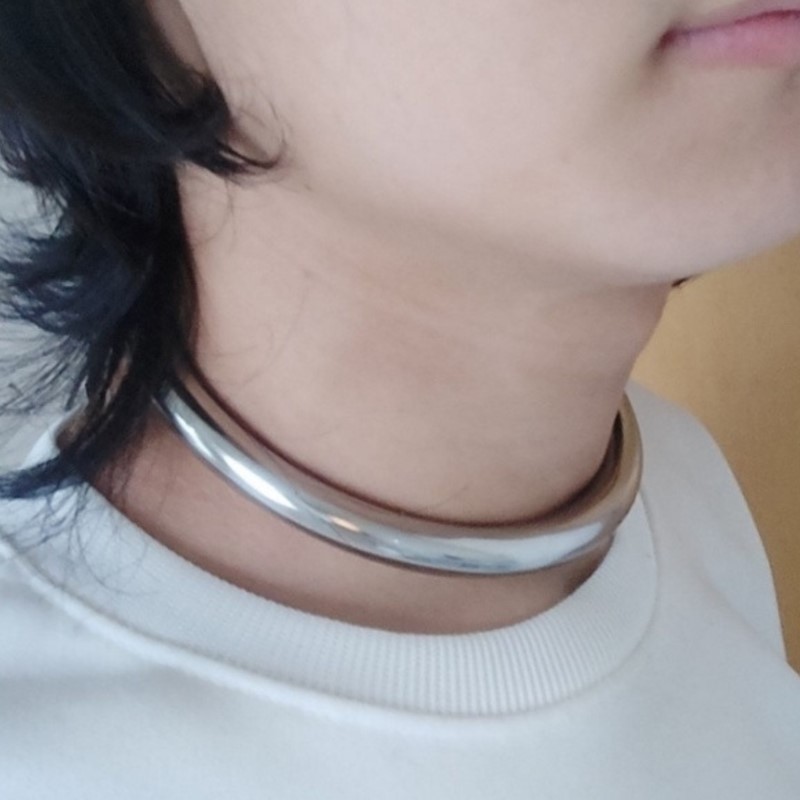 Party Games Couple - Stainless Steel Choker With D-Ring, Screw