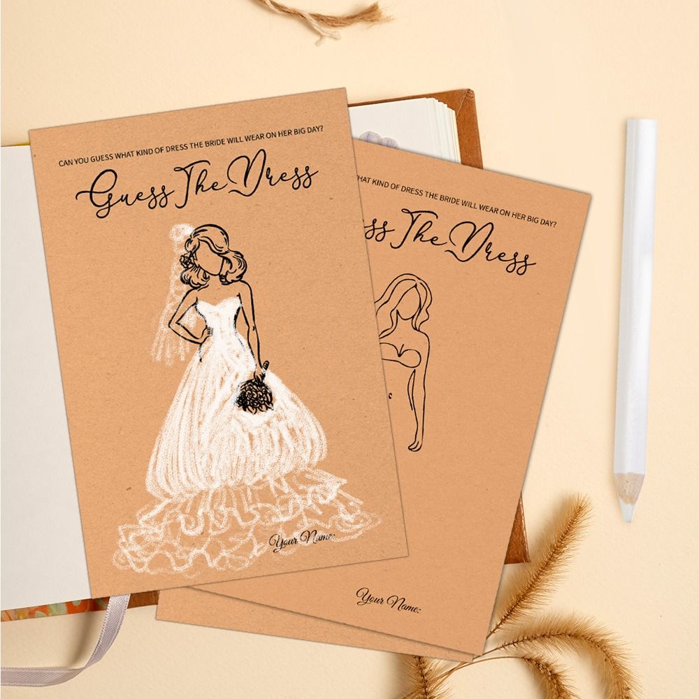 10Pcs Guess The Dress Bridal S - Party Games Bridal Shower 评论和价格