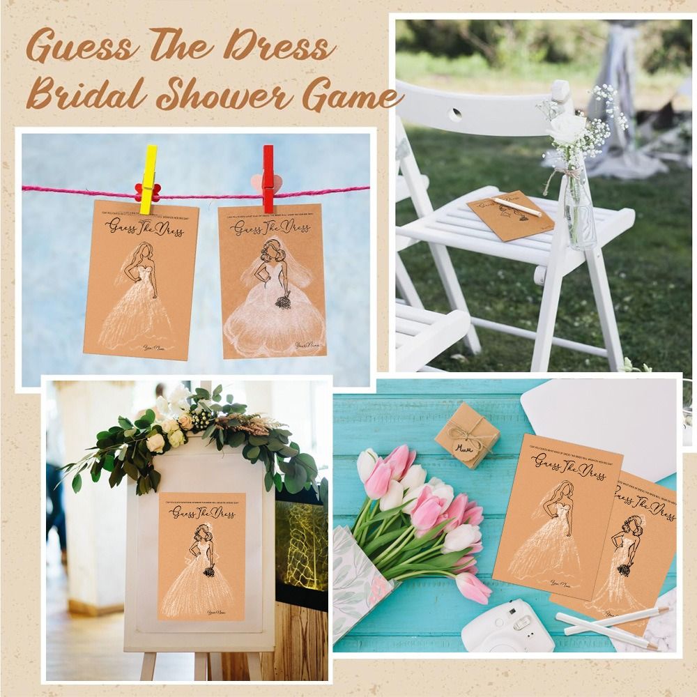 10Pcs Guess The Dress Bridal S - Party Games Bridal Shower 评论和价格